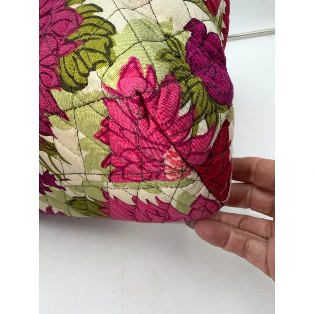 Vera Bradley Hello Dahlia! Retired. Floral Tote Bag with Toggle Closure